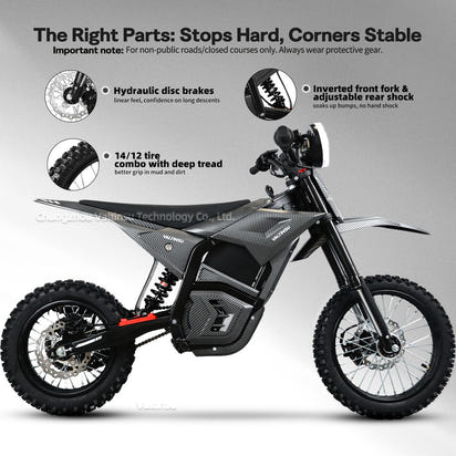 Valtinsu EM5 Electric Dirtbike 2500 Watt Peak Power 48 Volt