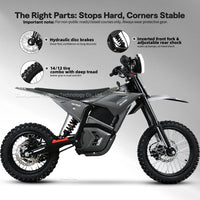 Valtinsu EM5 Electric Dirtbike 2500 Watt Peak Power 48 Volt
