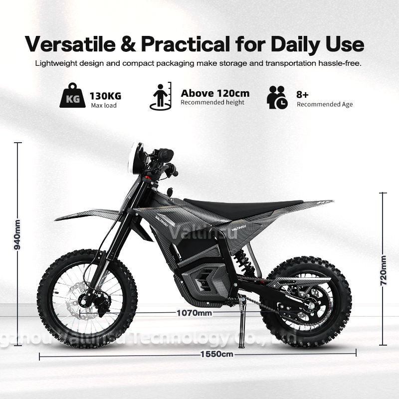 Valtinsu EM5 Electric Dirtbike 2500 Watt Peak Power 48 Volt