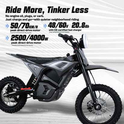 Valtinsu EM5 Electric Dirtbike 2500 Watt Peak Power 48 Volt