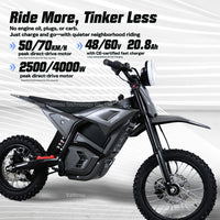 Valtinsu EM5 Electric Dirtbike 2500 Watt Peak Power 48 Volt
